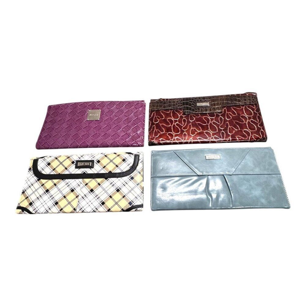 Set Of 4 Miche Purse Covers Maggie Alyssa Dani Classic Lot Purple Plaid Abstract